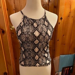 Snakeskin Print Top